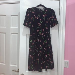 HM floral puff sleeve dress